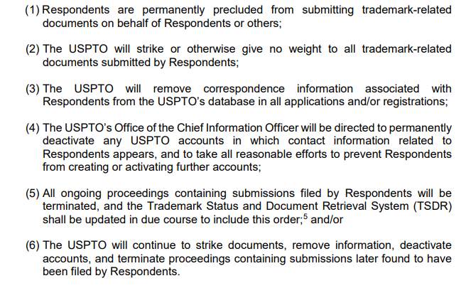 uspto再发制裁文件涉及350多项美国商标申请