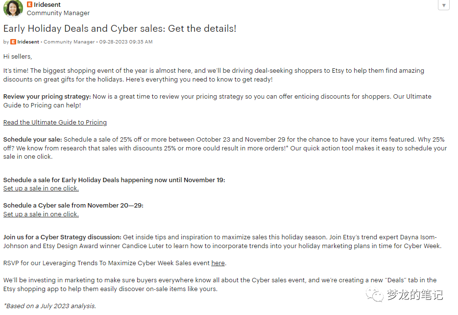 Etsy卖家抓住Q4流量