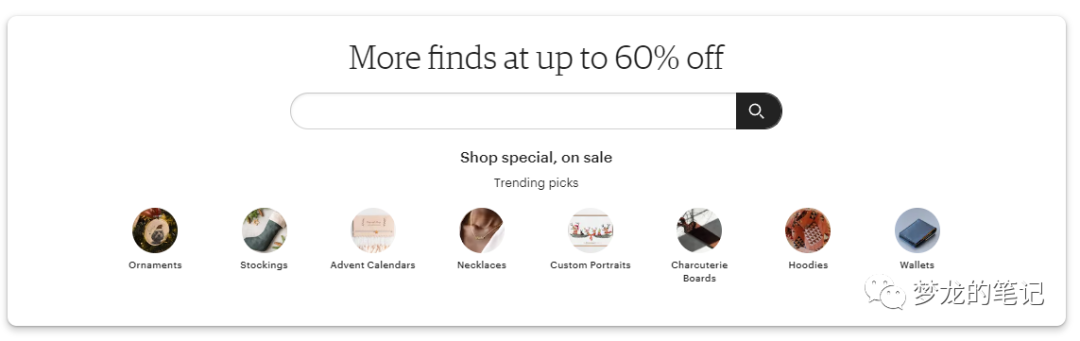 Etsy 60%的折扣推广