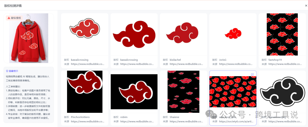 火影忍者晓组织红色云朵图案侵权?快查查