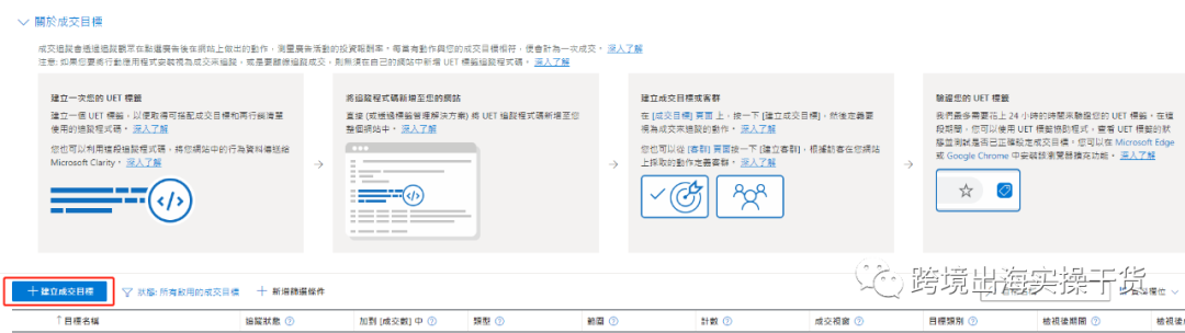 【Bing Ads】Bing Ads必应广告设置加入购物车/发起结账目标