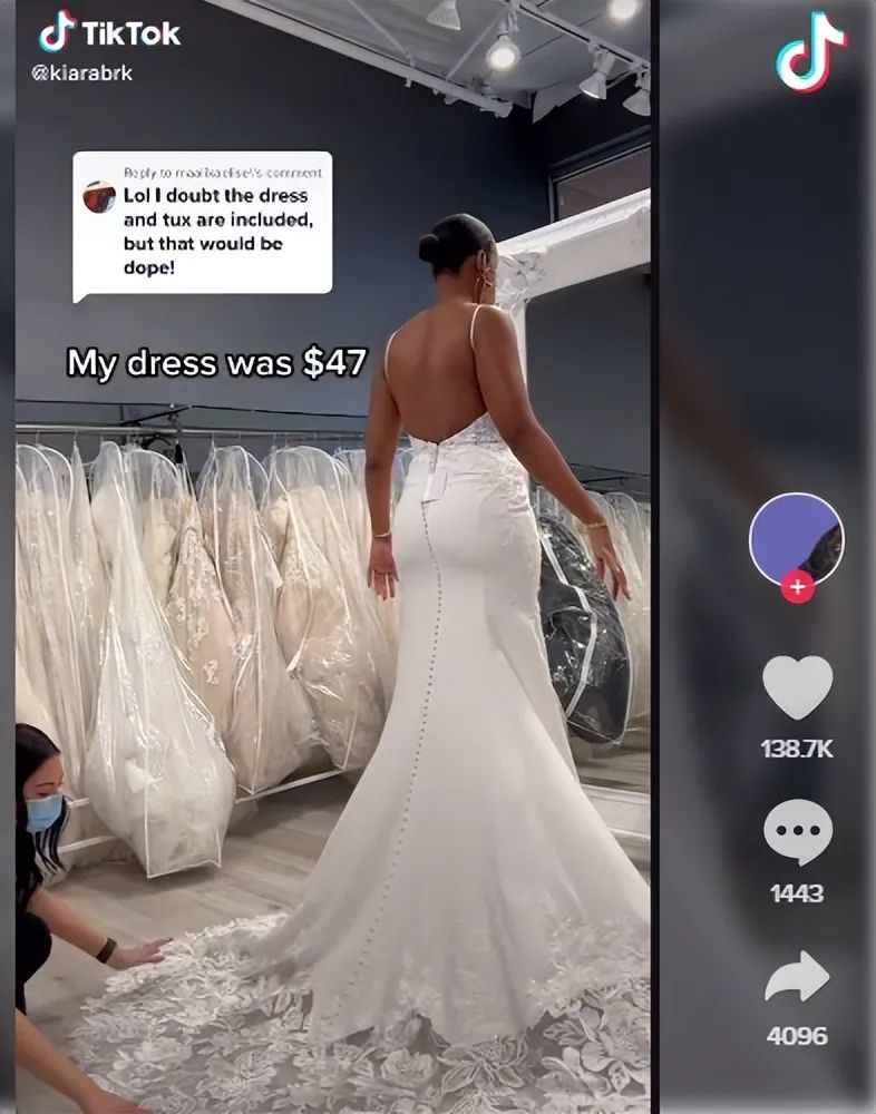 cheap wedding dress tiktok