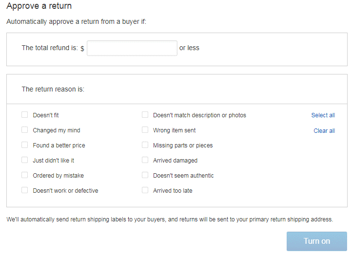 合理设置退货，提高旺季售后处理效率