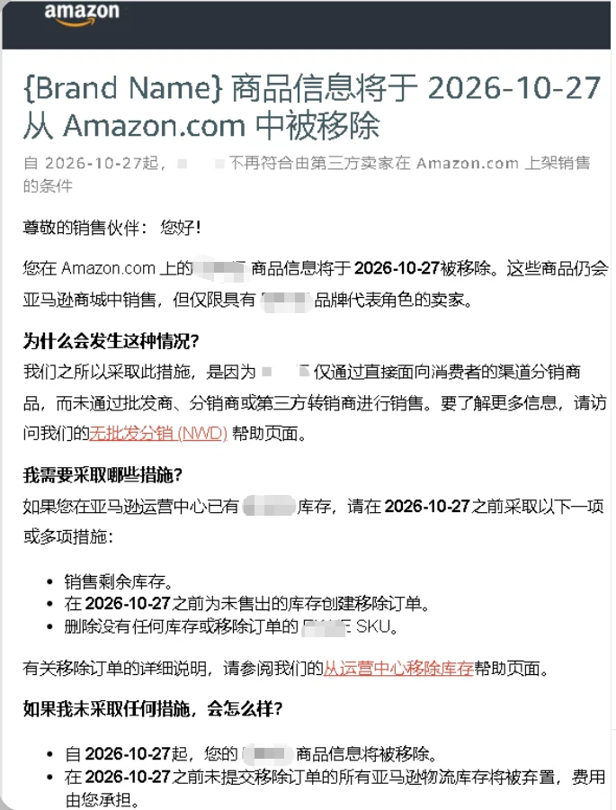 黑五前突发!亚马逊一批商品或被移除,卖家只剩8天处理库存