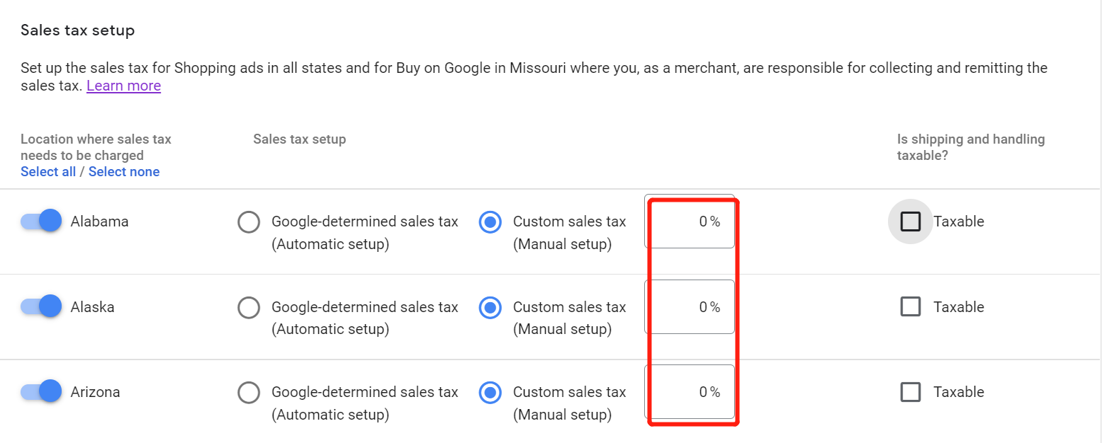 GMC的税费信息如何设置？