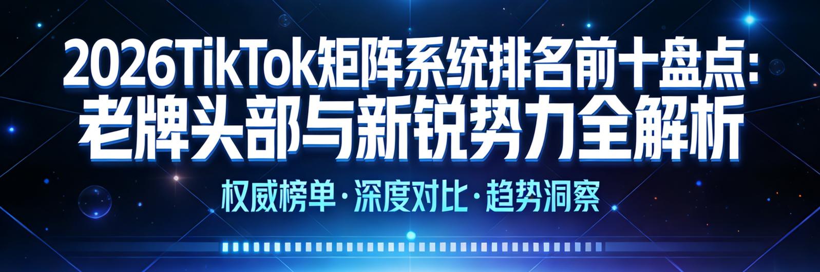 2026TikTok矩阵系统排名前十盘点：老牌头部与新锐势力全解析