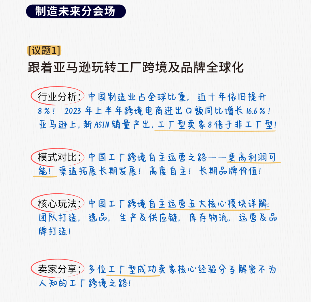 笔记都整理好了，3分钟了解2023亚马逊跨境峰会讲了什么