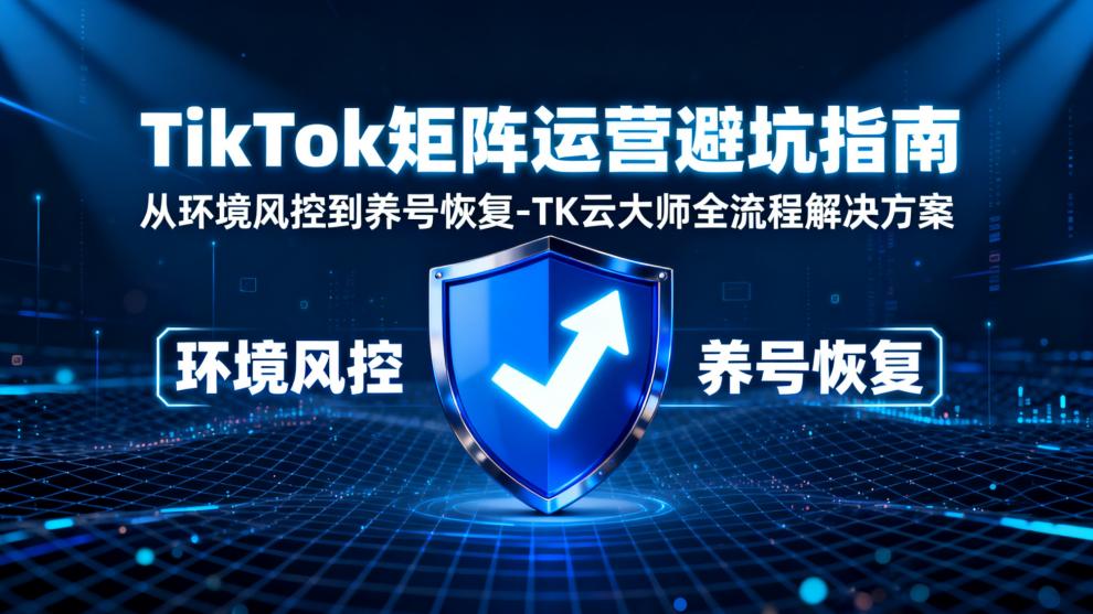 TikTok矩阵运营避坑指南：从环境风控到养号恢复-TK云大师全流程解决方案