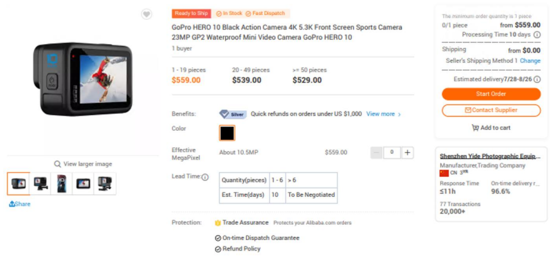 极限运动专用相机GoPro版权维权，9组产品图片展示