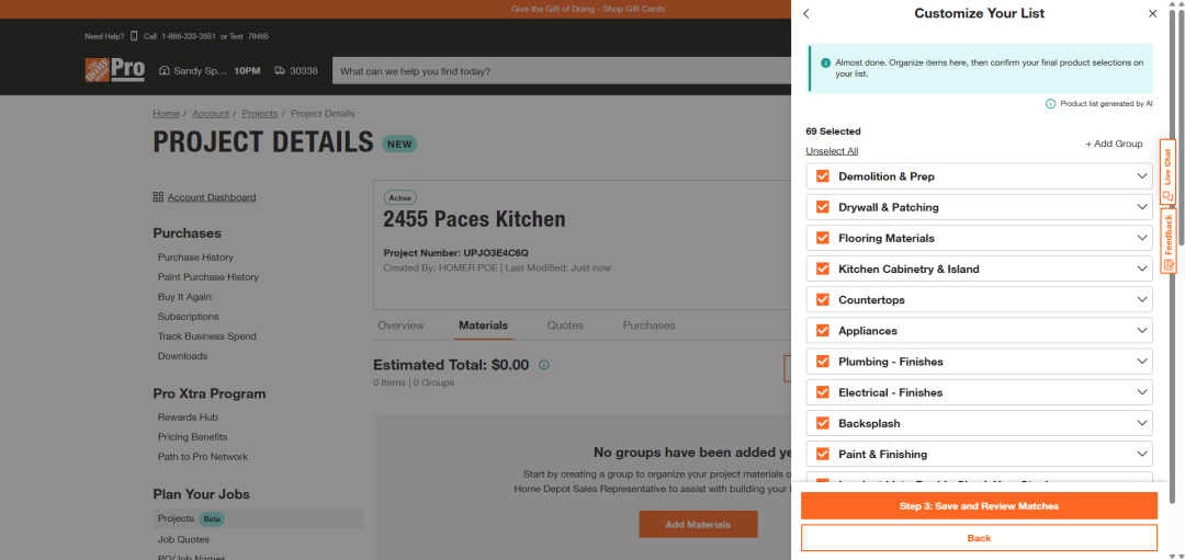 Home Depot 推出“家建购买清单生成AI”:为用户提效,卖家的竞争逻辑正在改变