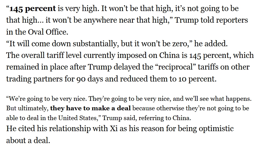 美方承认关税过高，或将大幅降低对华税率！网友：认怂了？