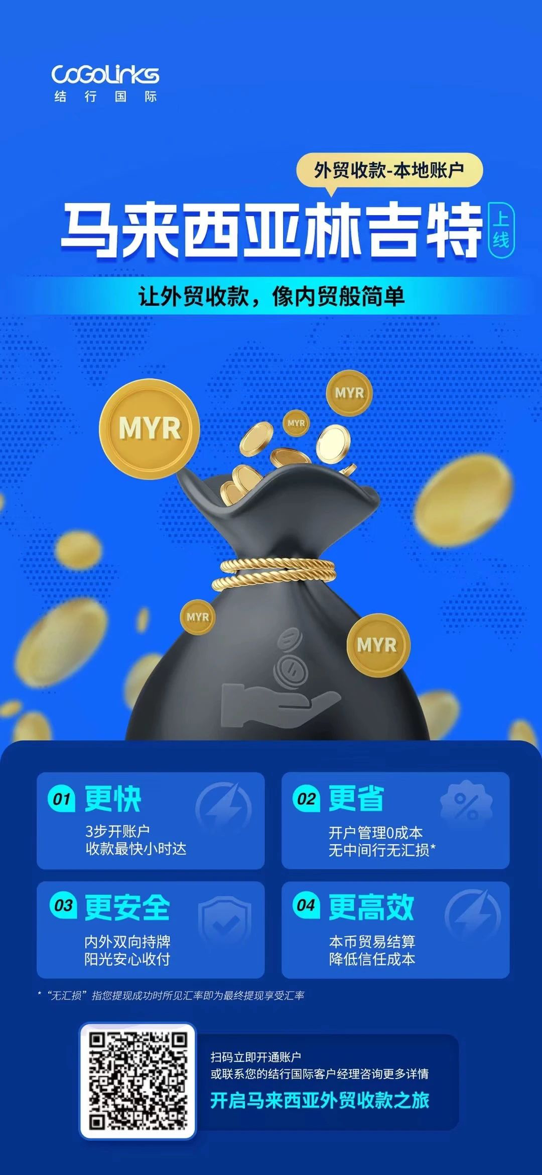 CoGoLinks马来西亚本地收款账户上线！让外贸收款，像内贸般简单