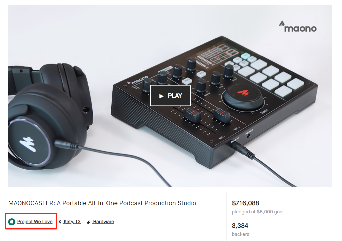 Kickstarter众筹运营：无样品无蓄客，如何“裸奔”上线众筹$716088？