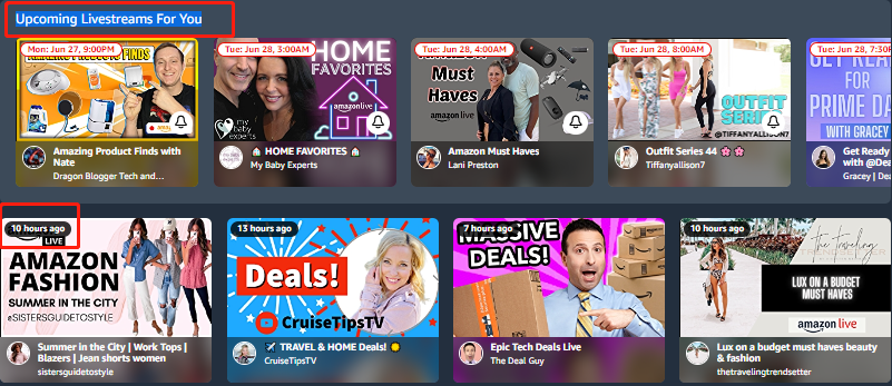 亚马逊网红直播会在哪些位置为卖家引流