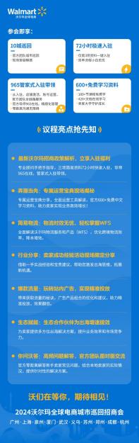 抢先看!沃尔玛全球电商“逐浪10城”首站广州,线下城市巡回招商等你来参与!