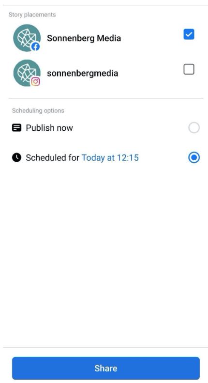 如何发布 Facebook 故事？