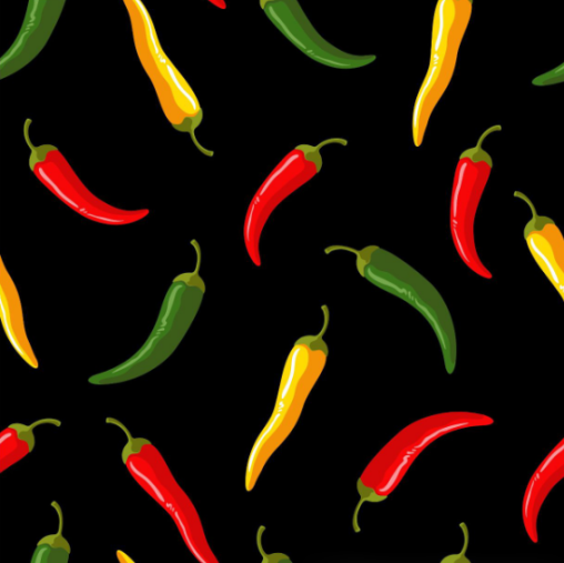 红绿辣椒矢量图TRO!艺术家Ian Lusung版权发案!