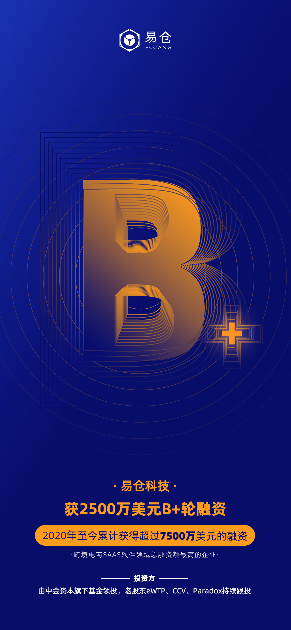 易仓科技完成2500万美元B+轮融资，持续赋能卖家长期商业价值