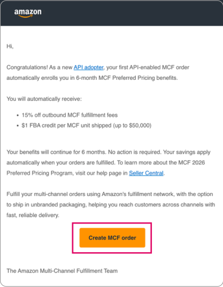 MCF配送费最高省15%，还返FBA抵扣金——亚马逊多渠道配送优选定价计划来了!