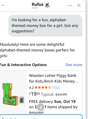 亚马逊AI推荐Rufus深度研究及理论应用数据报告