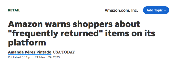 亚马逊“高退货率”标签来了！服装类目暴击