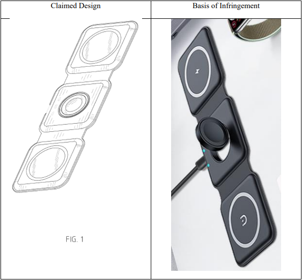 亚马逊热销产品！国人的三合一无线充电器外观专利维权