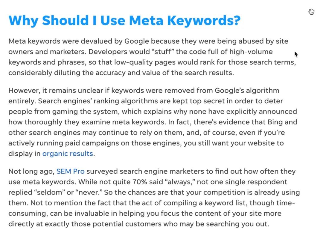 Meta Keyword Is Dead!
