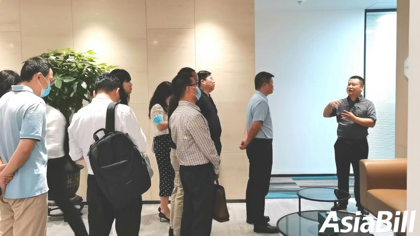 热烈欢迎三亚中央商务区管理局招商调研组到Asiabill视察
