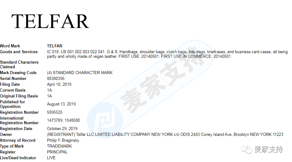 新品牌TELFAR由GBC律所代理连发两案，这些商标不要碰！赶紧自查