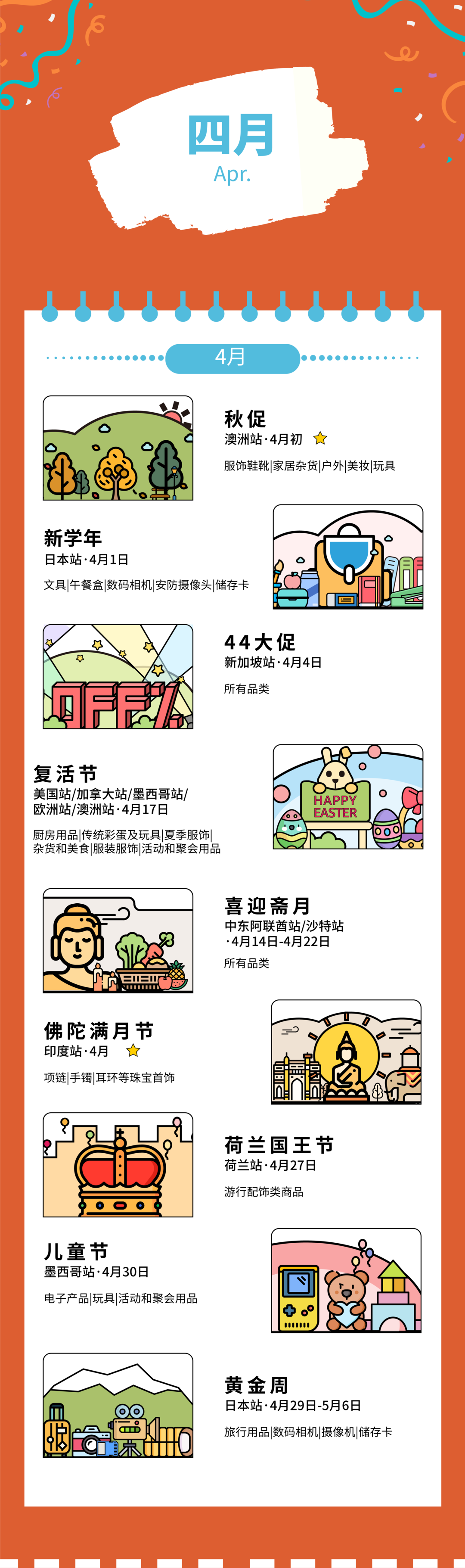 2022跨境营销日历 | 亚马逊123个大卖热点，收藏起来，一个不漏走！