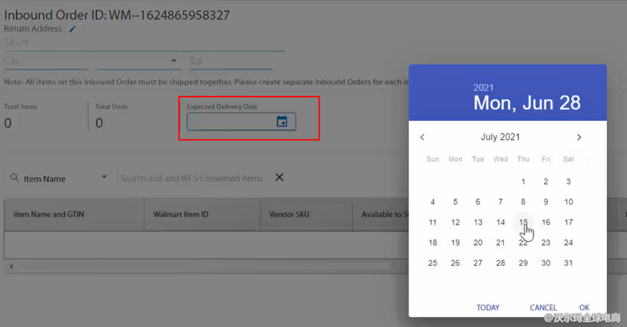 WFS 后臺(tái)操作：創(chuàng)建發(fā)貨清單