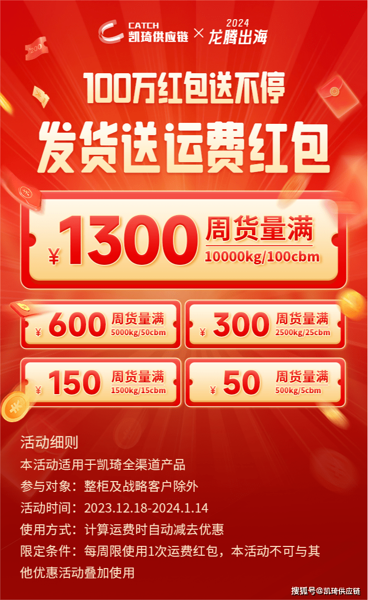 凯琦供应链：龙腾出海，百万红包送不停！