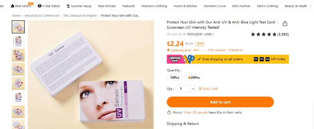 Temu单品销量超6万!一防晒神器火了