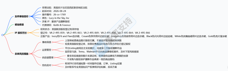Lucy in the Sky服装摄影版权维权，97名跨境卖家涉诉