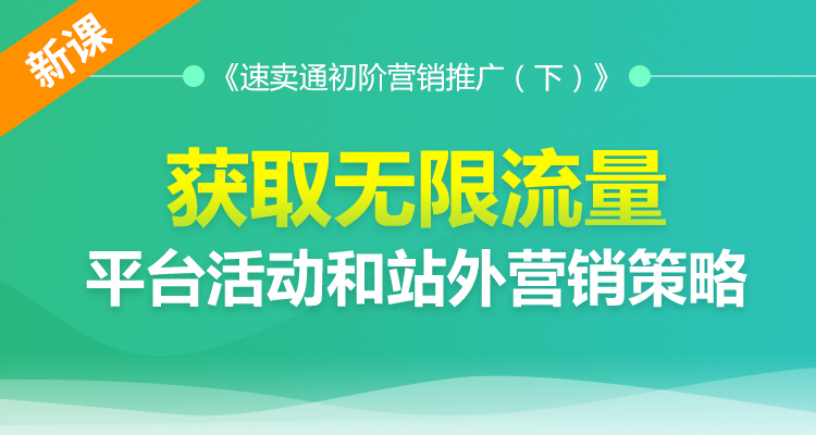速卖通初阶营销推广(下)