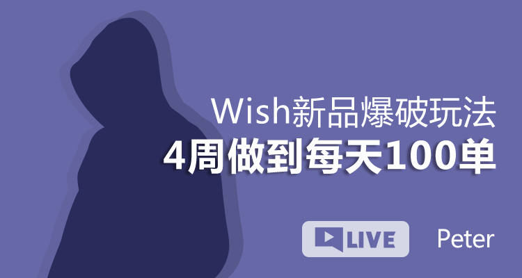 Wish新品爆破玩法 4周做到每天100单