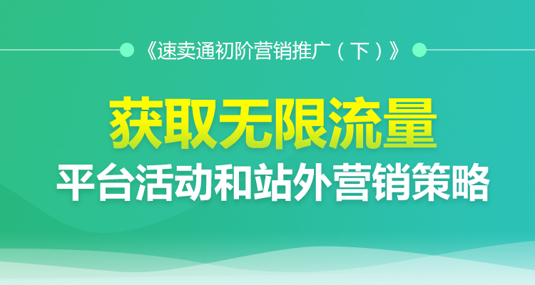 速卖通初阶营销推广(下)