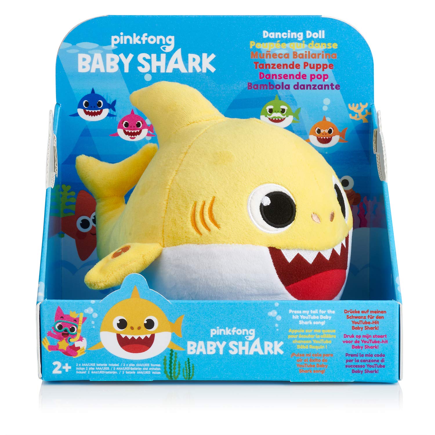 玩具早教 Pinkfong Baby Shark Toys Baby Mommy Daddy Shark 鲨鱼宝宝玩具外贸厂家货源、批发
