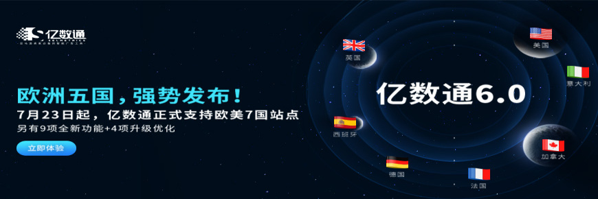 億數通6.0歐洲五國，強勢上線！