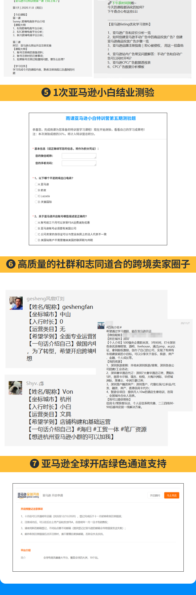 已完结 亚马逊小白特训营第6期 培训课程 雨课