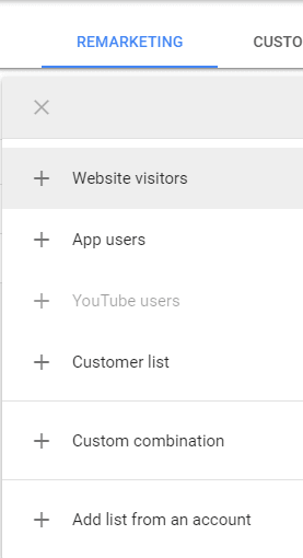如何创建再营销受众