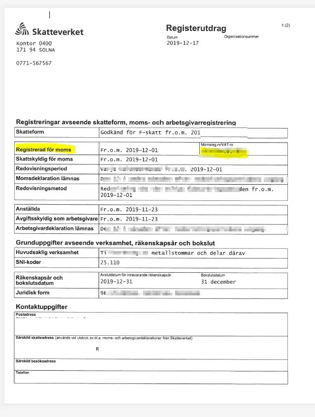 五分钟读懂瑞典VAT注册申报费用流程详解