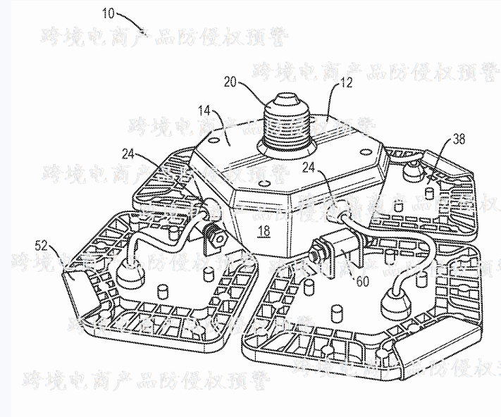 热卖款【LED车库灯】在亚马逊美国站上的（发明专利）防侵权预警415
