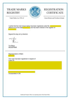 亚马逊站点国商标证书大赏