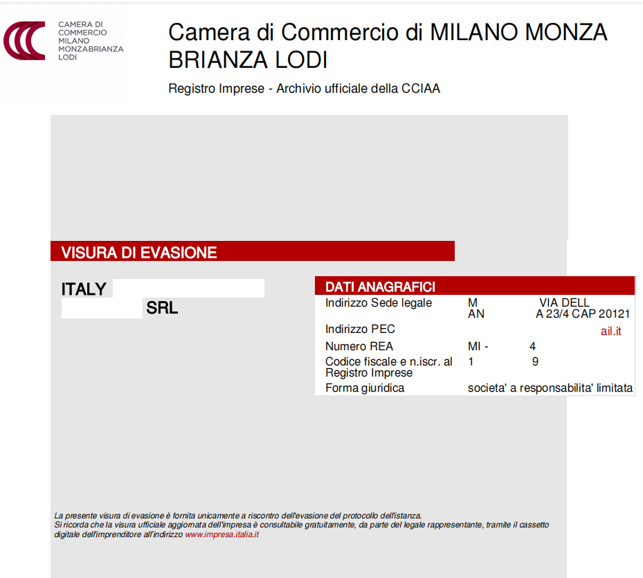 欧盟公司注册--意大利公司注册