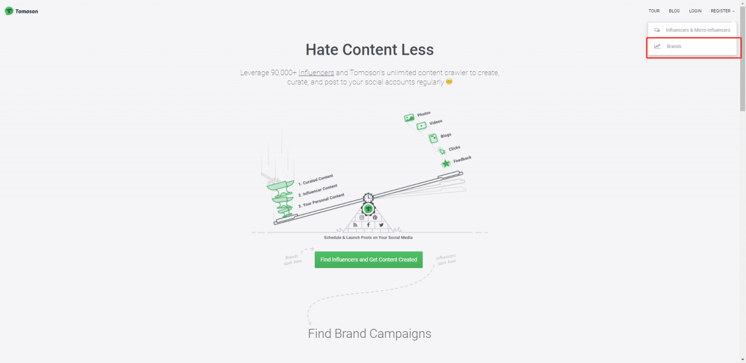 服务商角度浅谈《Tomoson》一个老牌网红营销网站