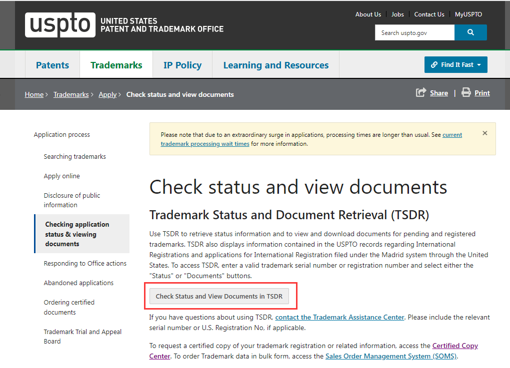 美国商标注册-证书篇