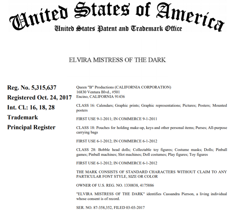 AMS隐匿案件曝光，黑暗女主人ELVIRA商标维权，案件号：22-cv-1749