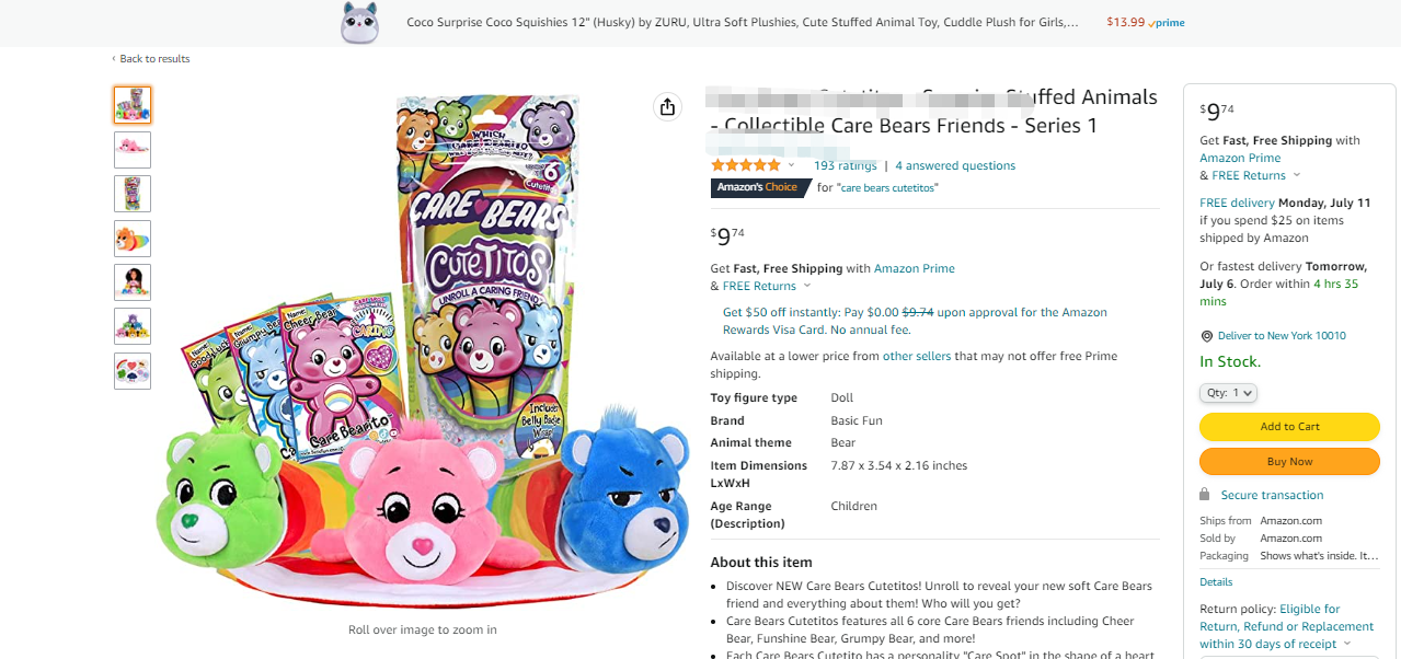 [22-3247、3093]HSP律所代理卡通品牌Care Bears爱心熊6月已发两案，已提出TRO[22-cv-3247]