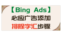 【Bing Ads】必应广告添加排除字汇步骤